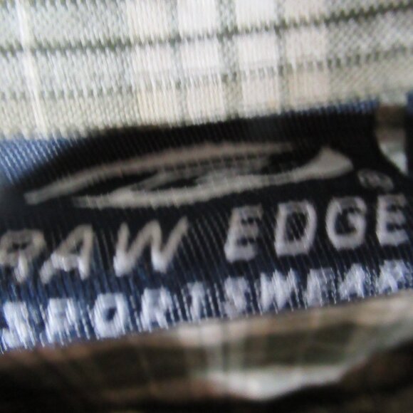 Men's Raw Edge Sportswear Green Plaid Button Down Shirt Size XL - Picture 6 of 7